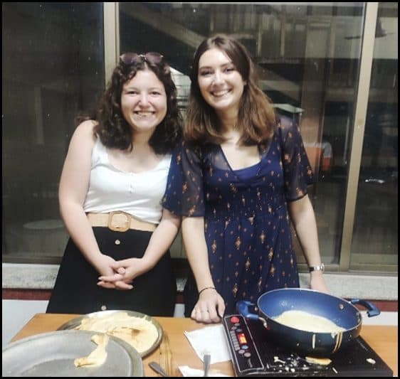 Incoming exchange students cooking a dish from home at XLRI